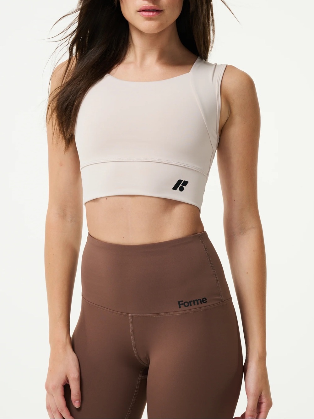 FORME Revive Bra Posture Correcting Support Sports Bra Nude/Ecru Mesh SZ L